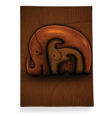 Обложка для паспорта, PAS2 «Деревянные слоны»