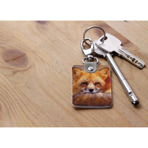 Брелок (Прямоугольный ) TRI1 «Лиса горизонтальная»