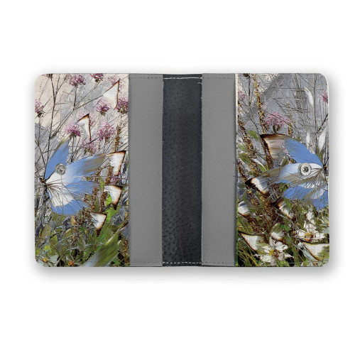 Обложка для паспорта, PAS4 «Бабочки над цветами и травами»