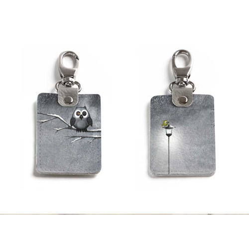 Брелок (Прямоугольный ) TRI1 «Owl & bird»