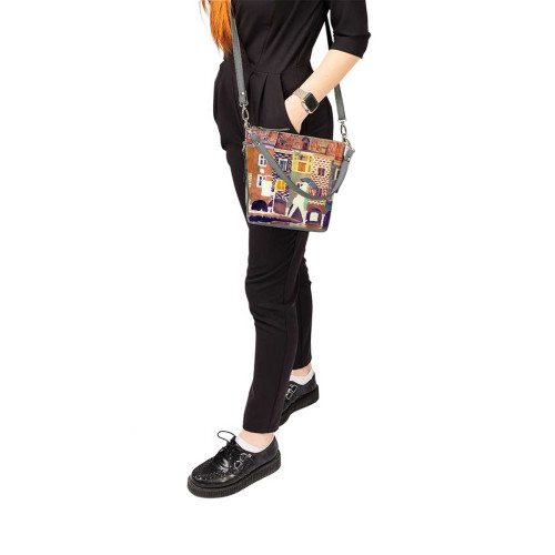 Сумка кросс-боди BAG8 «The city watercolor»