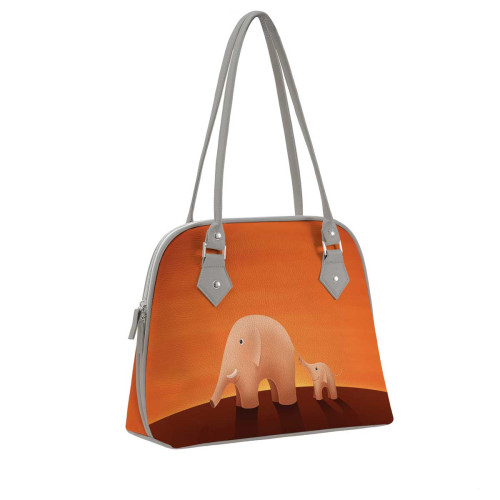 Сумка на плечо BG11 «Слоны оранжевые»