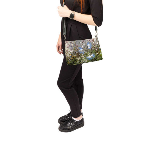 Сумка шолдер, BAG3 «Бабочки над цветами и травами»