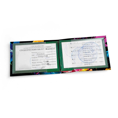 Обложка для студенческого билет STD1 «Flowers»