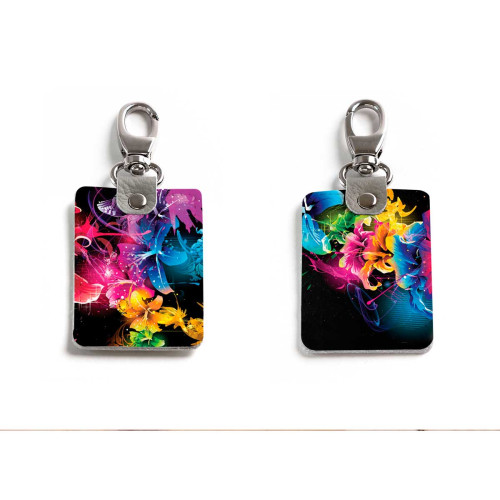 Брелок (Прямоугольный ) TRI1 «Flowers»