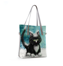 Сумка тоут BAG9 «Snow cat»
