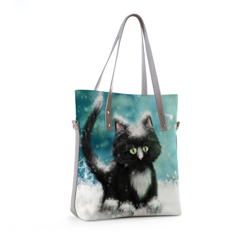 Сумка тоут BAG9 «Snow cat»