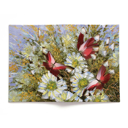 Обложка для паспорта, PAS2 «Бабочки и цветы»