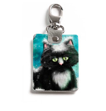 Брелок (Прямоугольный ) TRI1 «Snow cat»