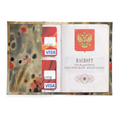 Обложка для паспорта, PAS2 «Flowers poppies»