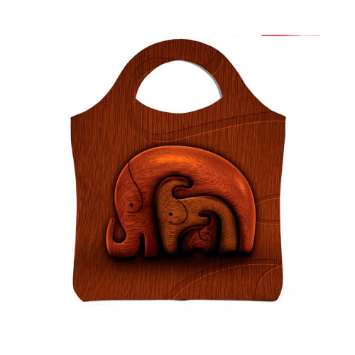 Сумка тоут BAG4 «Деревянные слоны»
