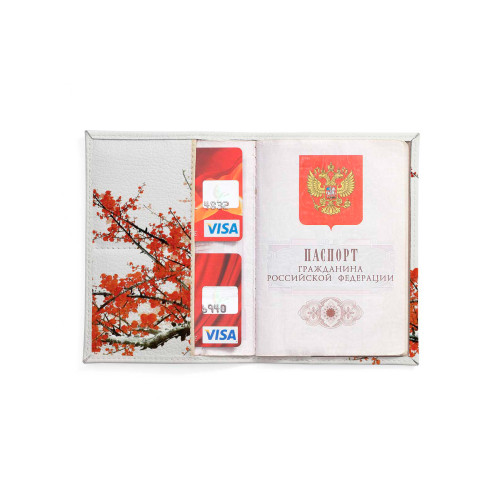 Обложка для автодокументов, AUT2 «Ветка сакуры»