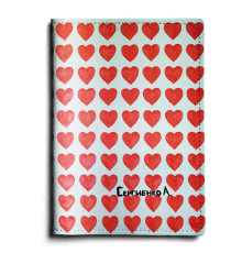 Обложка для автодокументов «Сердечки»