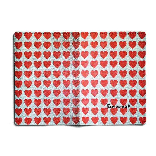 Обложка для автодокументов «Сердечки»