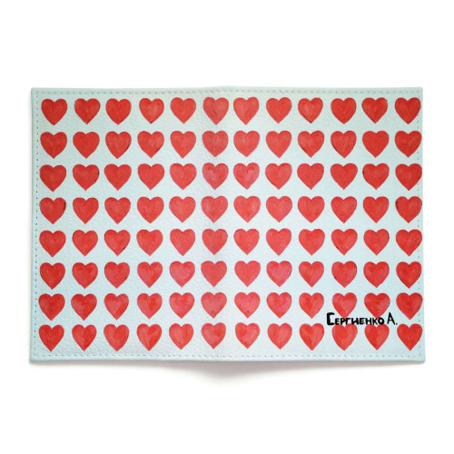 Обложка для автодокументов New «Сердечки»