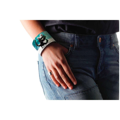 Широкий браслет «Snow cat»