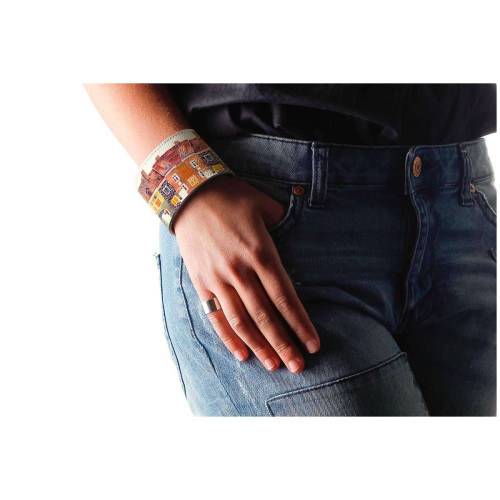 Широкий браслет «The city watercolor»