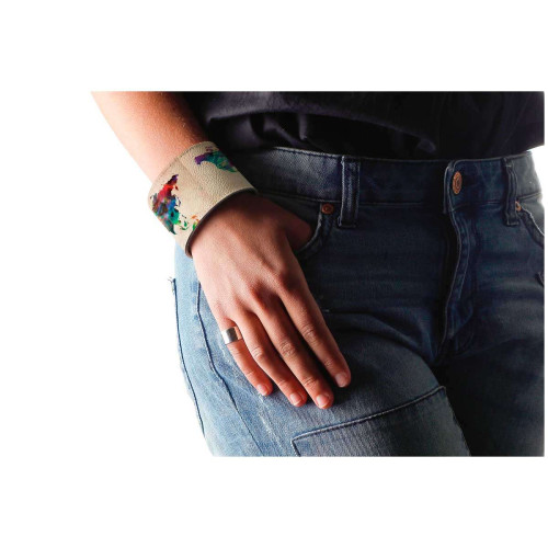 Широкий браслет «World map»