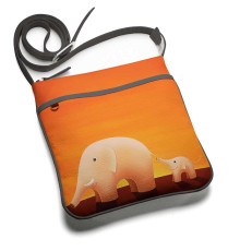 Сумка планшет «Слоны оранжевые»