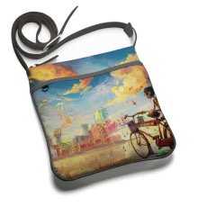 Сумка планшет «Мальчик и велосипед»