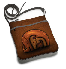 Сумка планшет «Деревянные слоны»